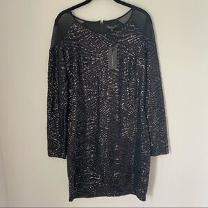 Dynamite Women’s Long Sleeve Mini Sequin Dress